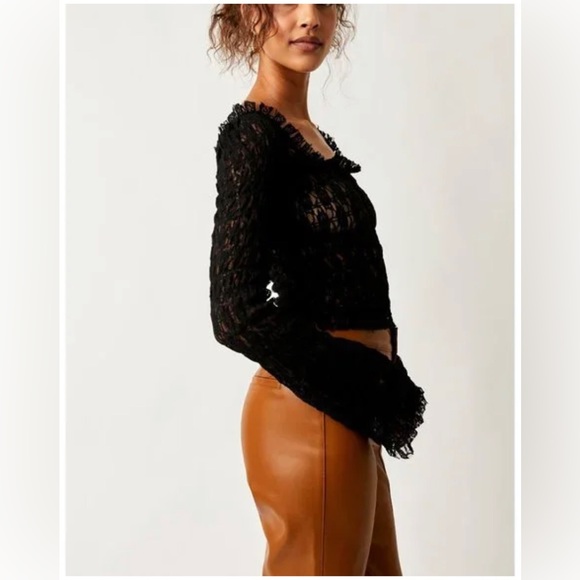 NWT Free People One Madison Top in Black - Picture 6 of 13